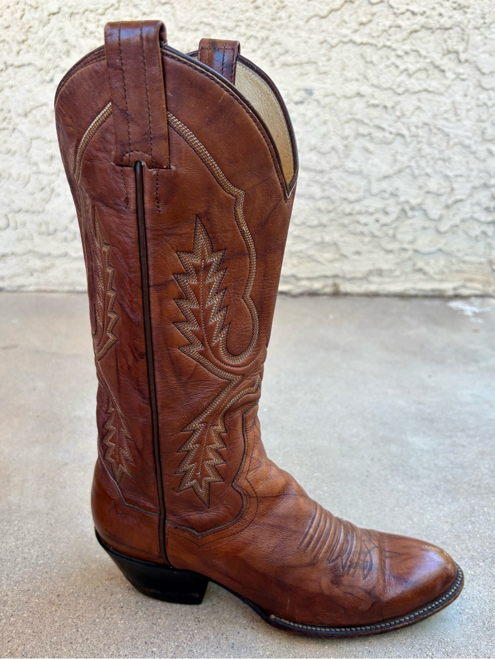 Vintage Panhandle Slim Women Size 6B Brown Leather Western Cowboy Boots